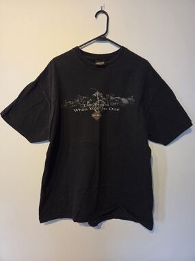 Harley-Davidson Black Graphic Short-Sleeve Tee Uke's Kenosha,  WI